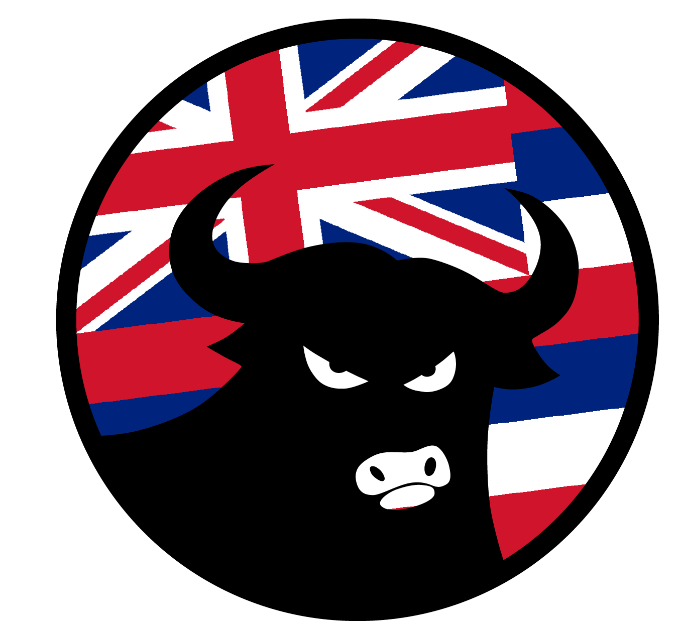 662 Bull Hawaiian Flag 4" Sticker